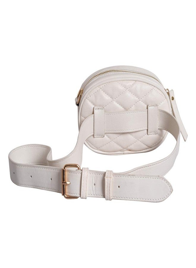 Lino Perros Womens Quilted White Sling Bag - Image 2